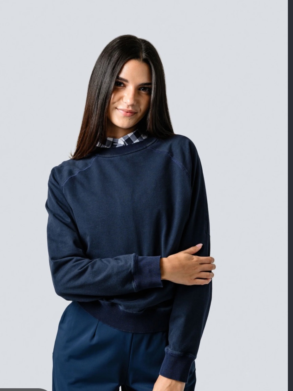 Jayebird Scottie Pullover Sweatshirt Navy Small Modal
